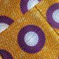 Preview: Afrikanischer Wax Print Stoff Baumwolle PURPLE ORANGE CIRCLE